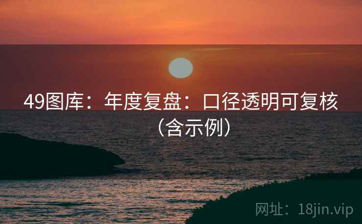 49图库:年度复盘:口径透明可复核(含示例) 49图库:年度复盘:口径透明可复核(含示例)